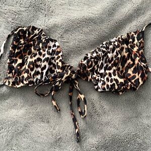 shein cheeta bikini top